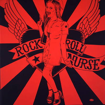 Rock n' Roll Nurse - 36x36 in. - Available